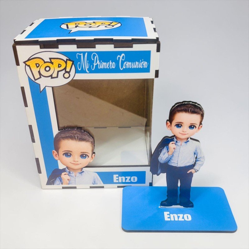FUNKO DE MADERA PERSONALIZADO COMUNIÓN