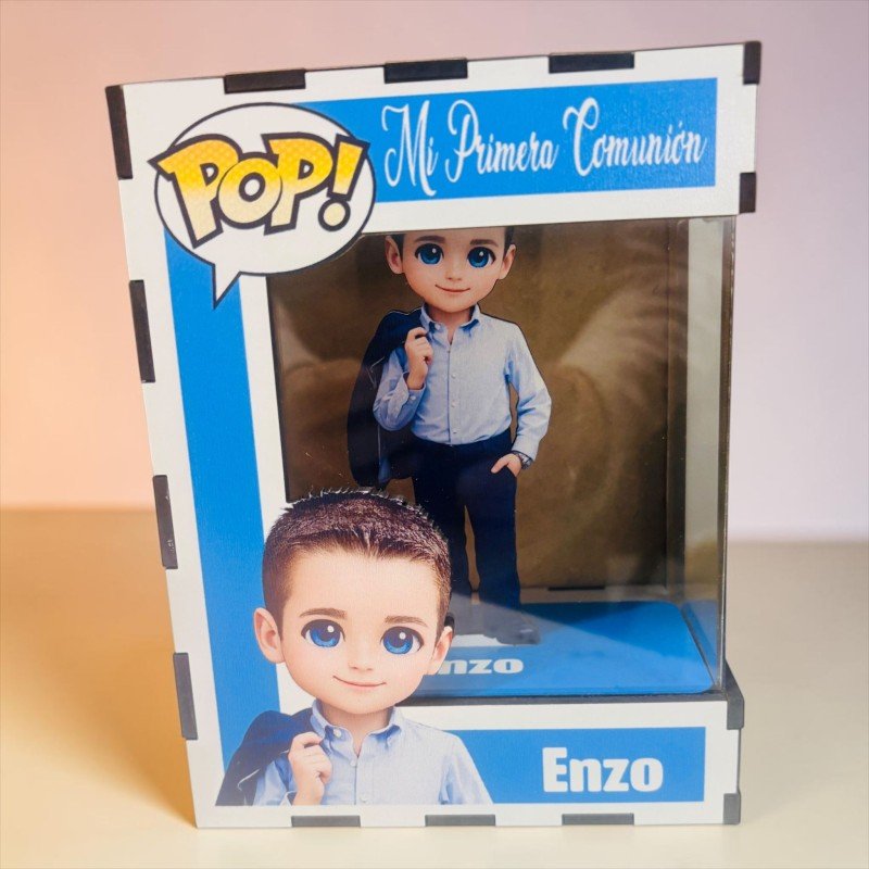 FUNKO DE MADERA PERSONALIZADO COMUNIÓN