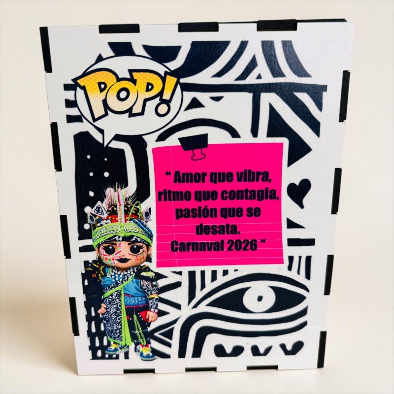 FUNKO DE MADERA PERSONALIZADO CARNAVAL
