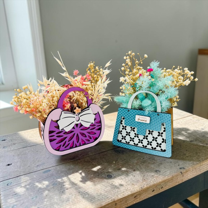 BOLSO MADERA DECORATIVO