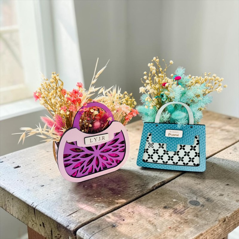 BOLSO MADERA DECORATIVO