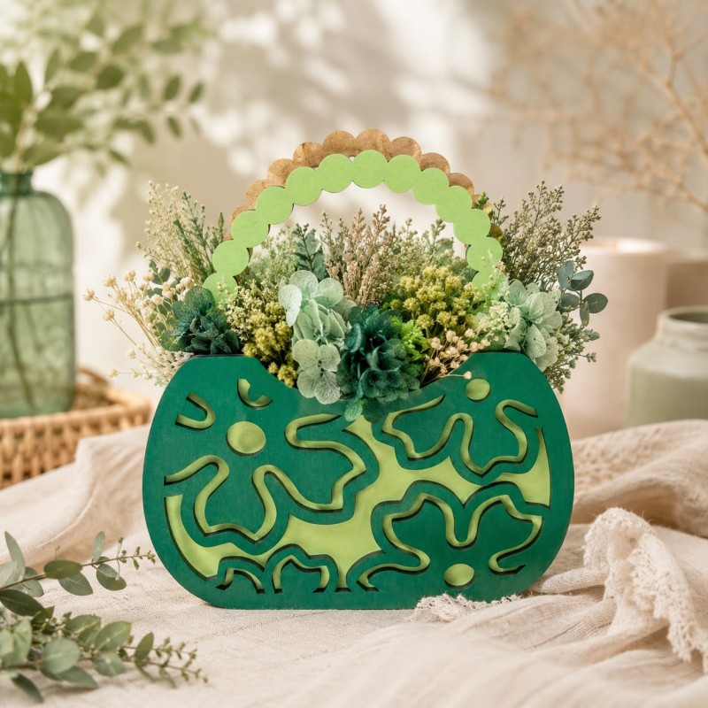 BOLSO MADERA DECORATIVO