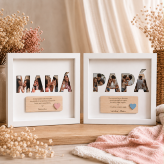 CUADRO NOMBRE CON FOTO PAPÁ O MAMÁ