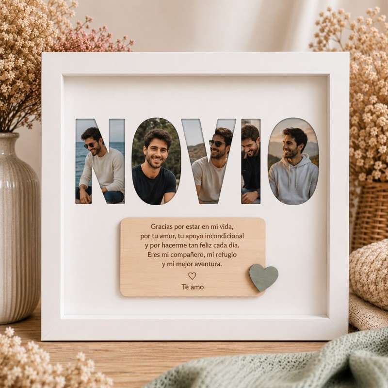 CUADRO NOMBRE CON FOTO NOVIO O NOVIA