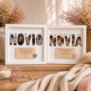 CUADRO NOMBRE CON FOTO NOVIO O NOVIA