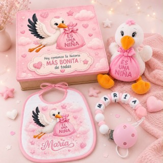 PACK CIGÜEÑA ROSA