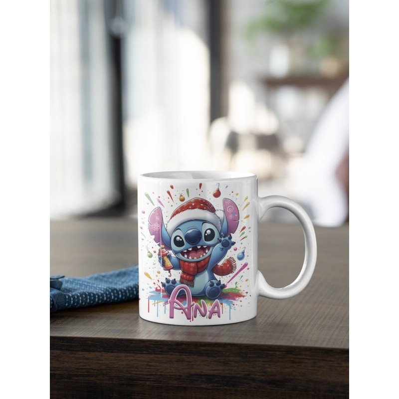 TAZA NAVIDEÑA STITCH