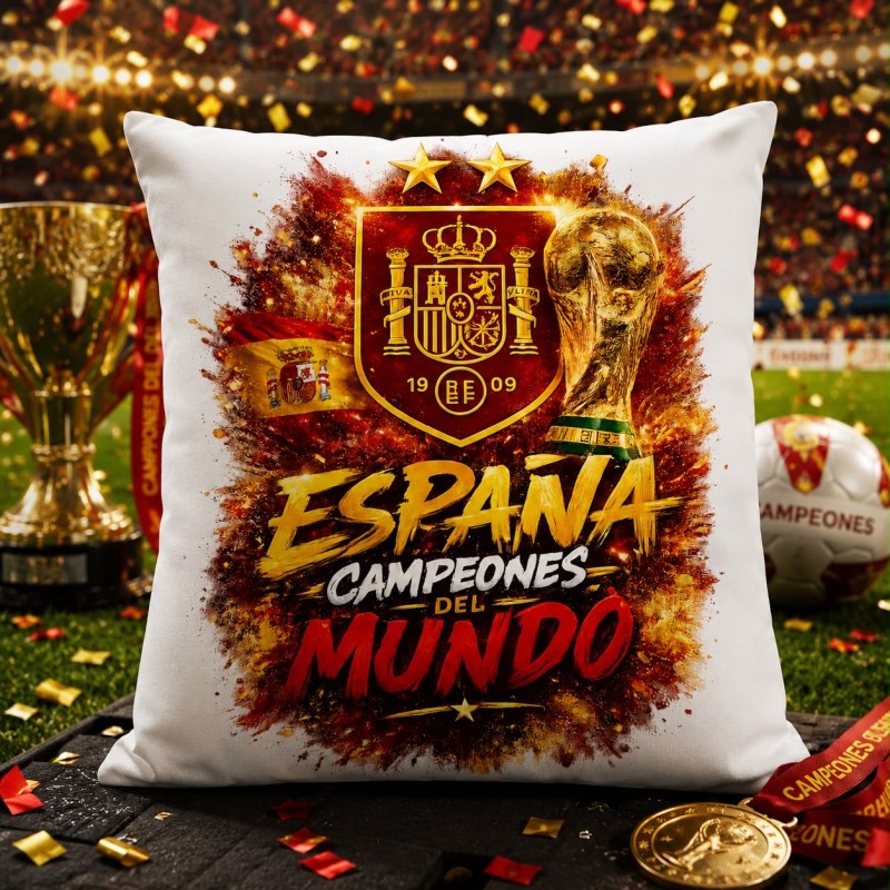COJÍN CAMPEONES DEL MUNDO