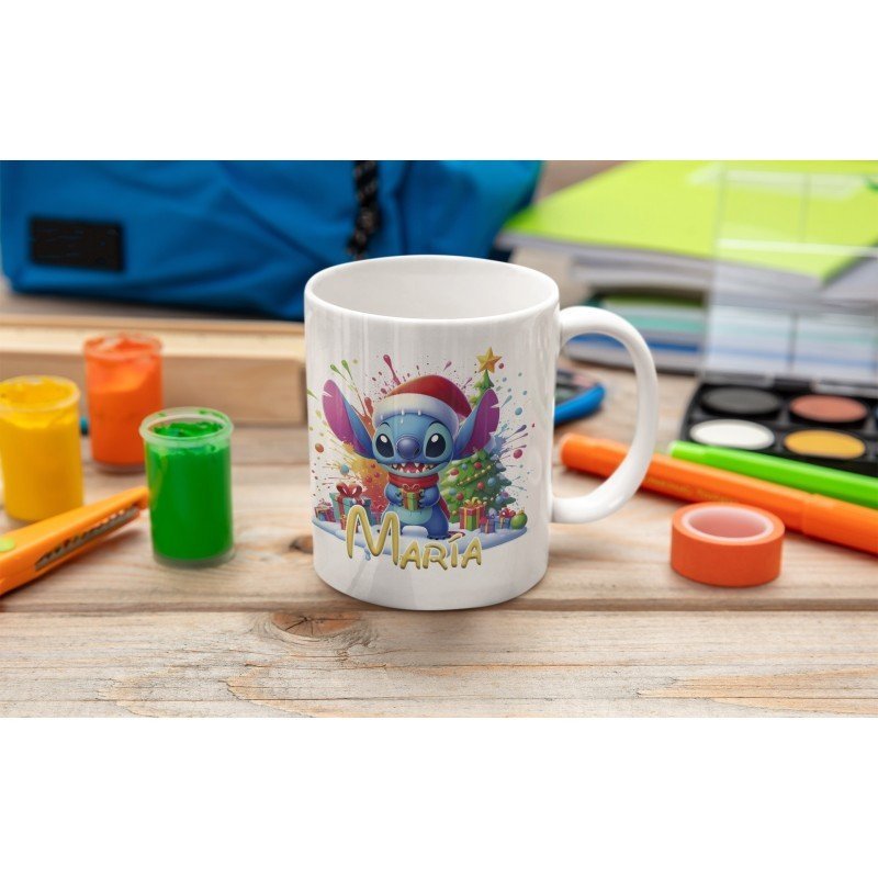 TAZA NAVIDEÑA STITCH