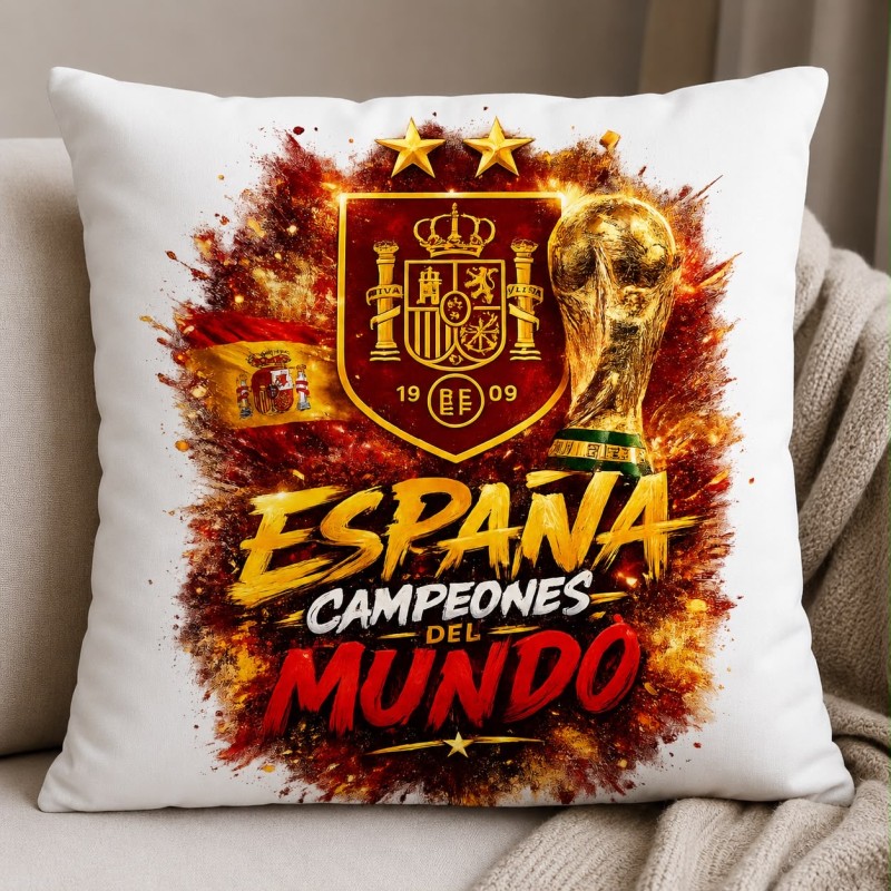 COJÍN CAMPEONES DEL MUNDO