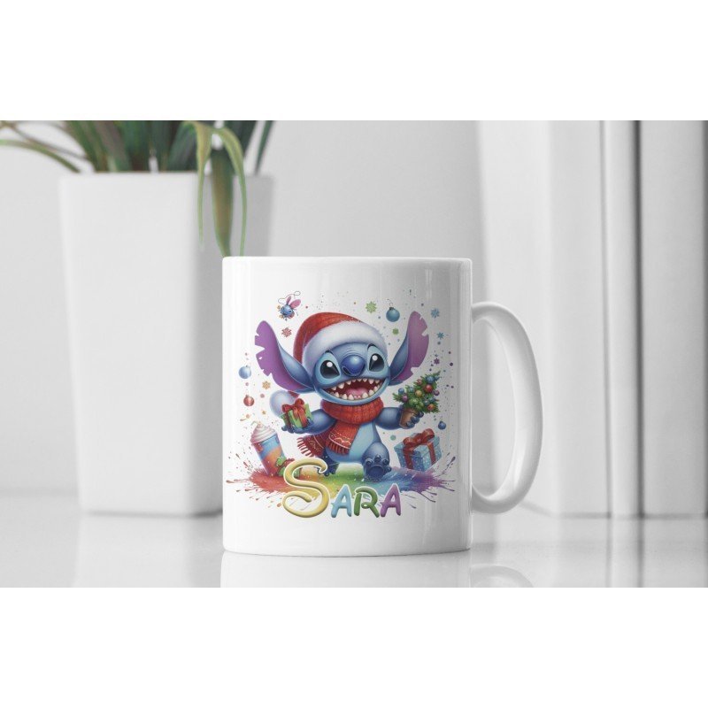 TAZA NAVIDEÑA STITCH