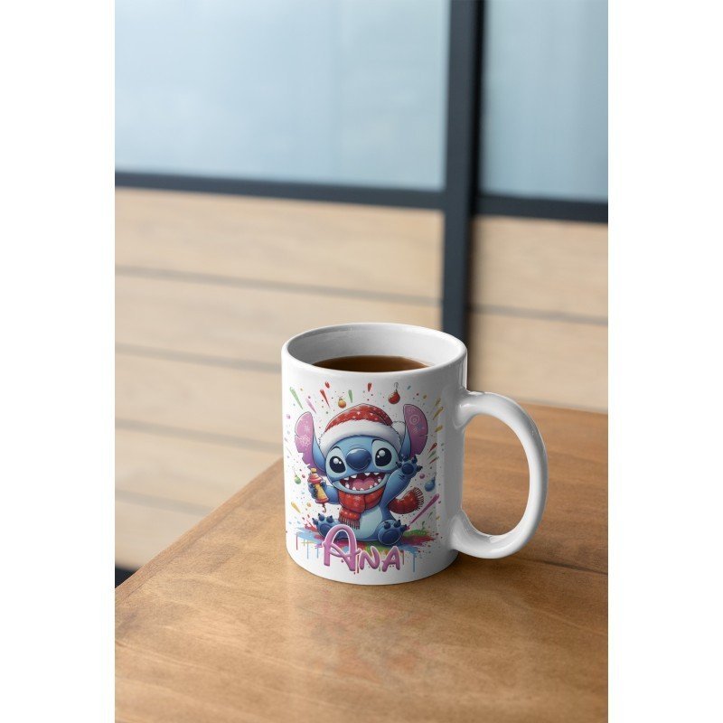 TAZA NAVIDEÑA STITCH