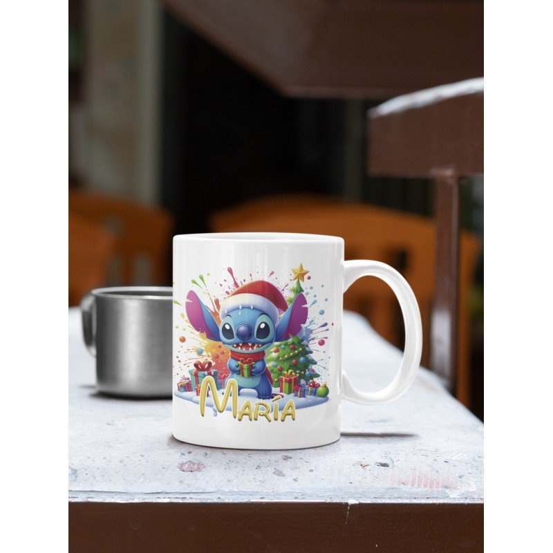 TAZA NAVIDEÑA STITCH
