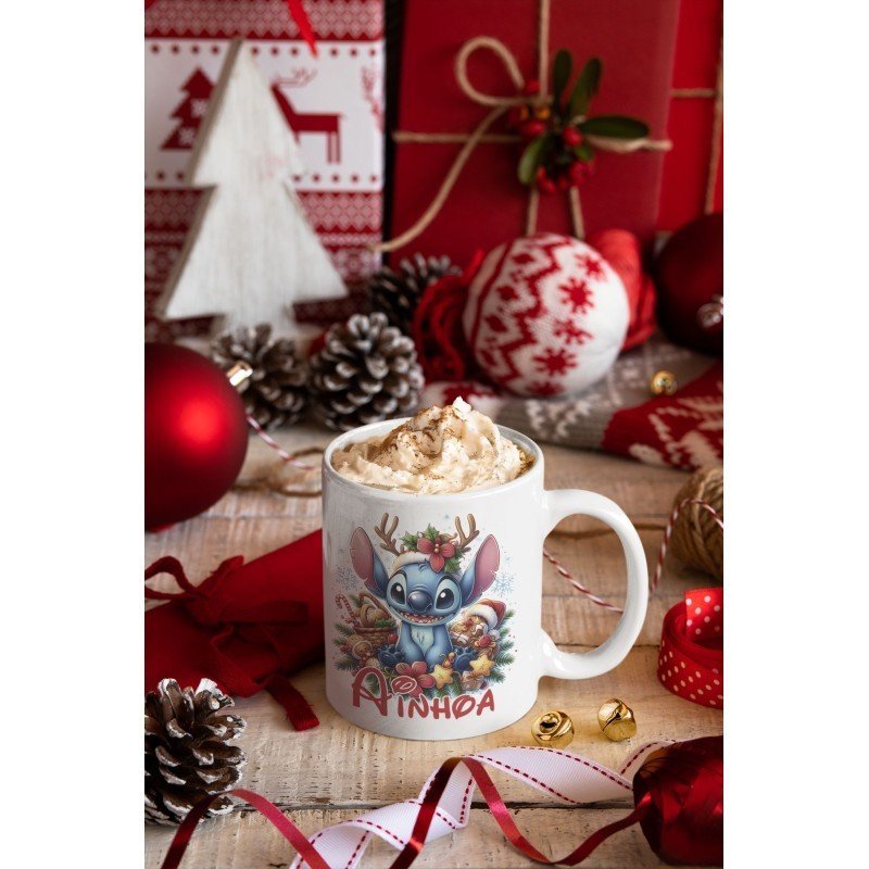 TAZA NAVIDEÑA STITCH
