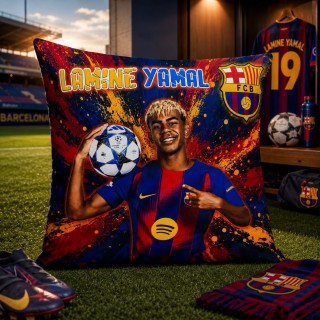 COJÍN FULL COLOR LAMINE YAMAL BARCELONA