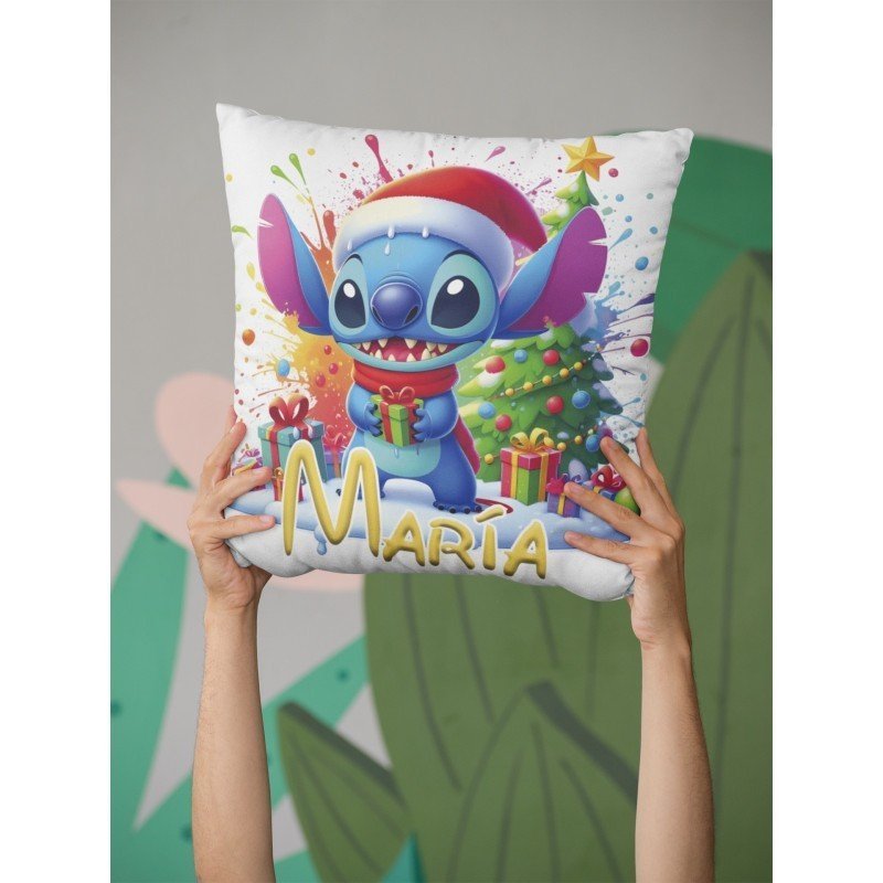 COJÍN NAVIDEÑO STITCH