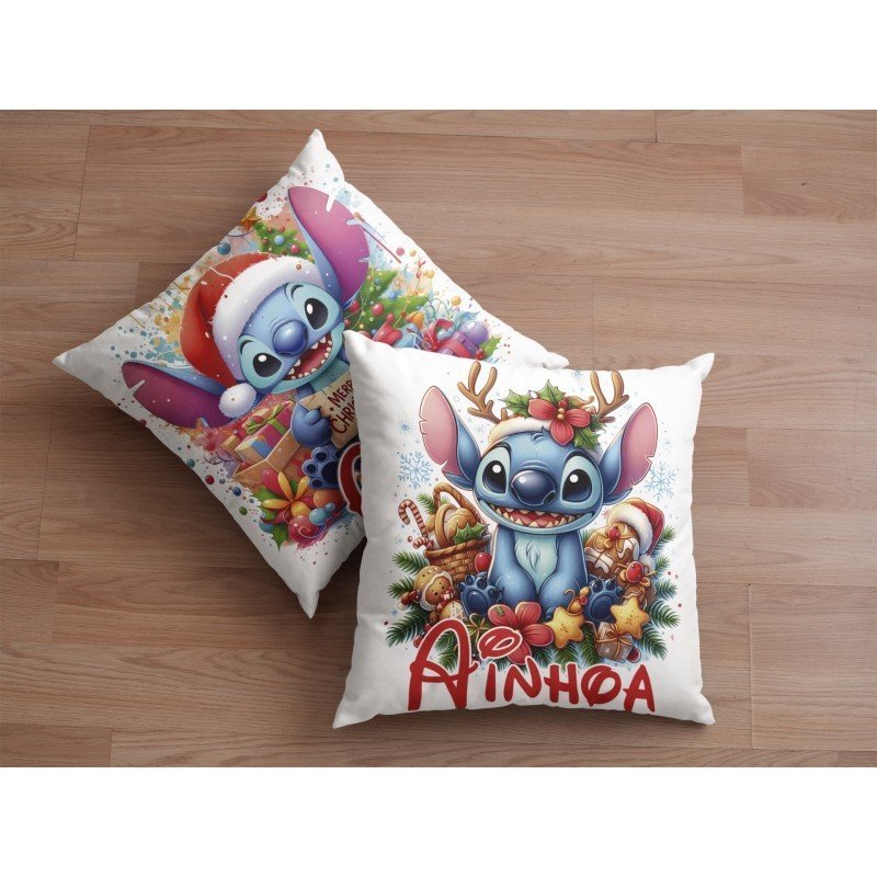 COJÍN NAVIDEÑO STITCH