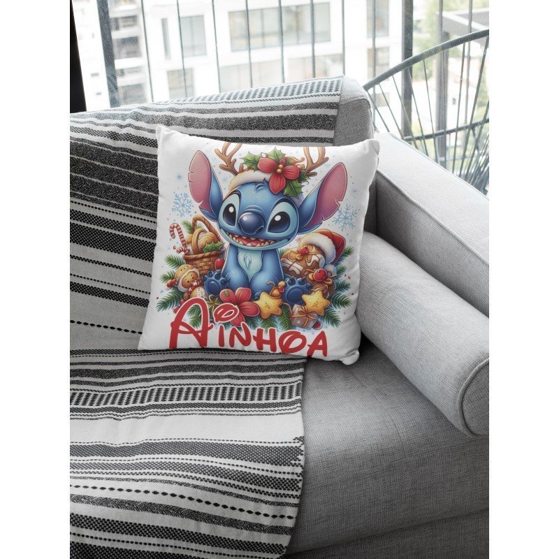 COJÍN NAVIDEÑO STITCH