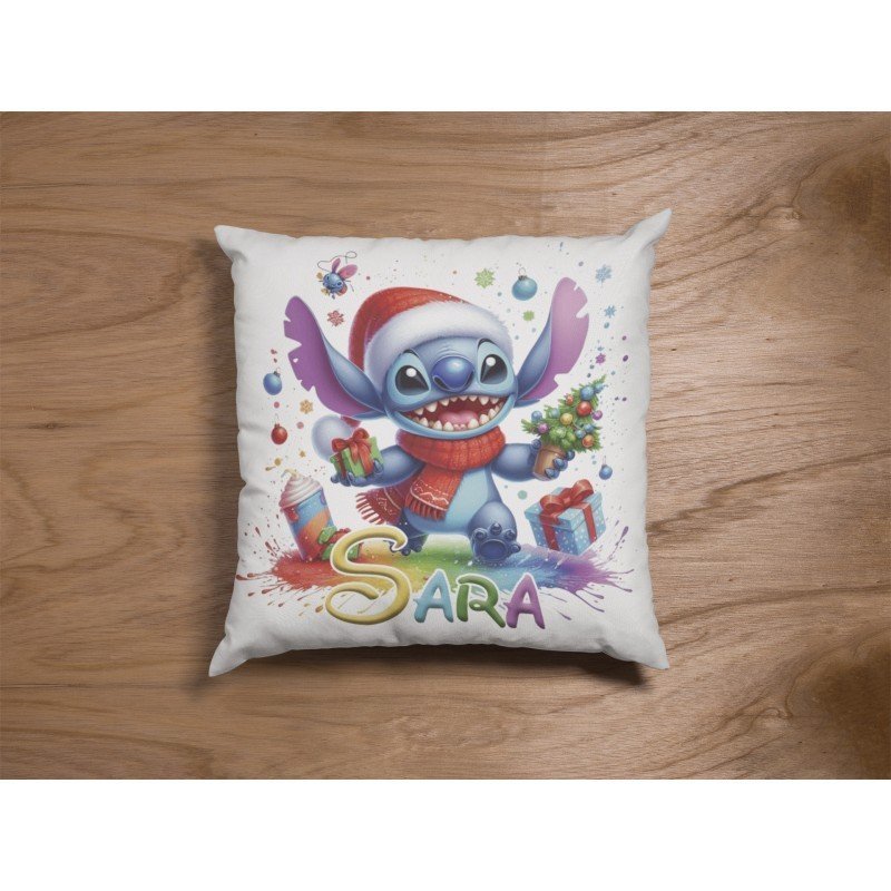 COJÍN NAVIDEÑO STITCH