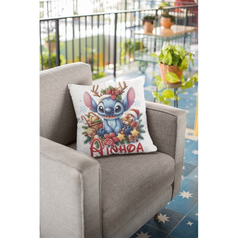 COJÍN NAVIDEÑO STITCH