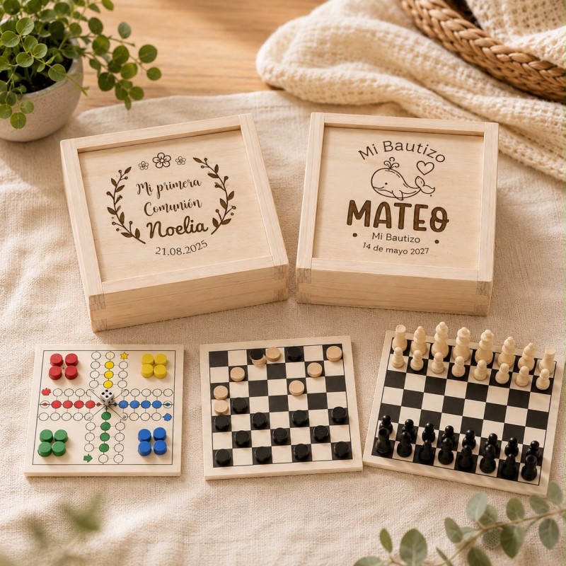 SET DE JUEGOS COMUNIÓN MADERA