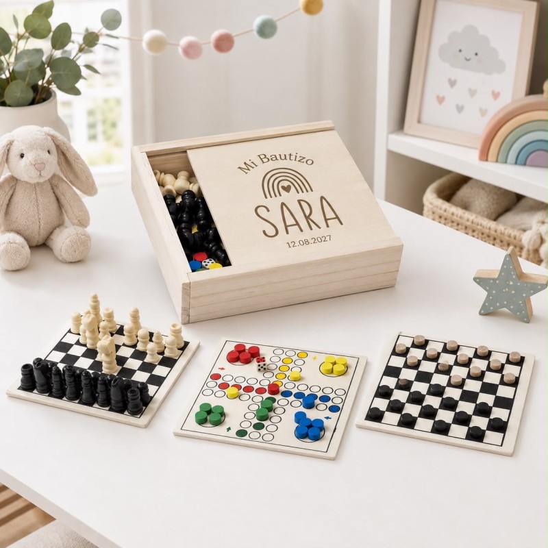 SET DE JUEGOS COMUNIÓN MADERA