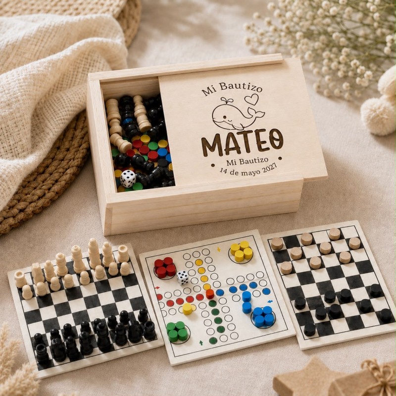 SET DE JUEGOS COMUNIÓN MADERA