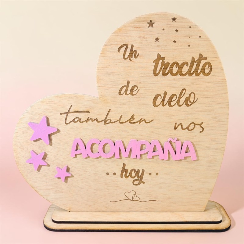 CORAZÓN TROCITO DE CIELO CON BASE