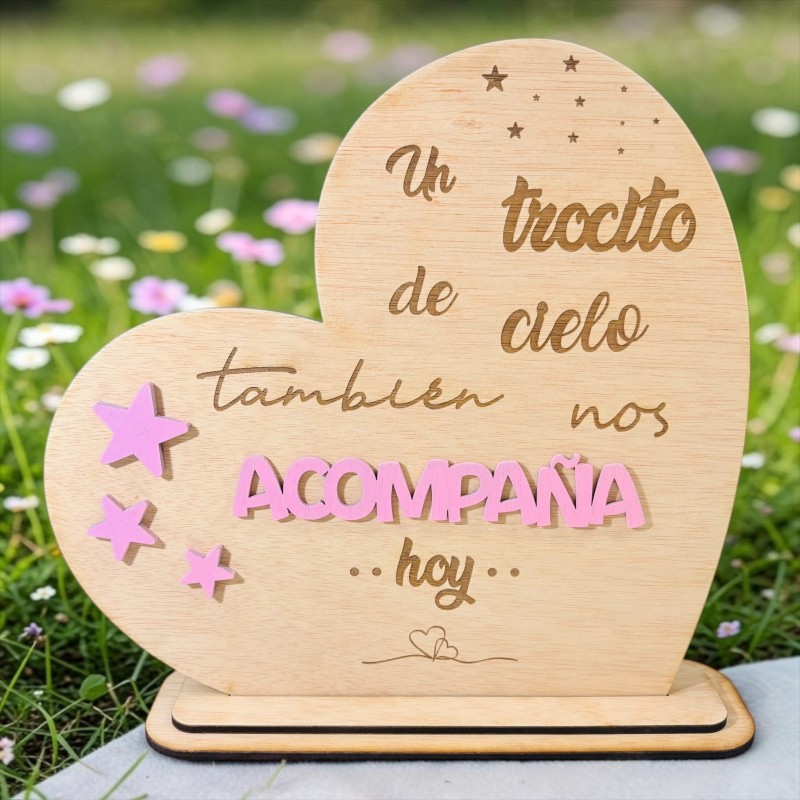 CORAZÓN TROCITO DE CIELO CON BASE