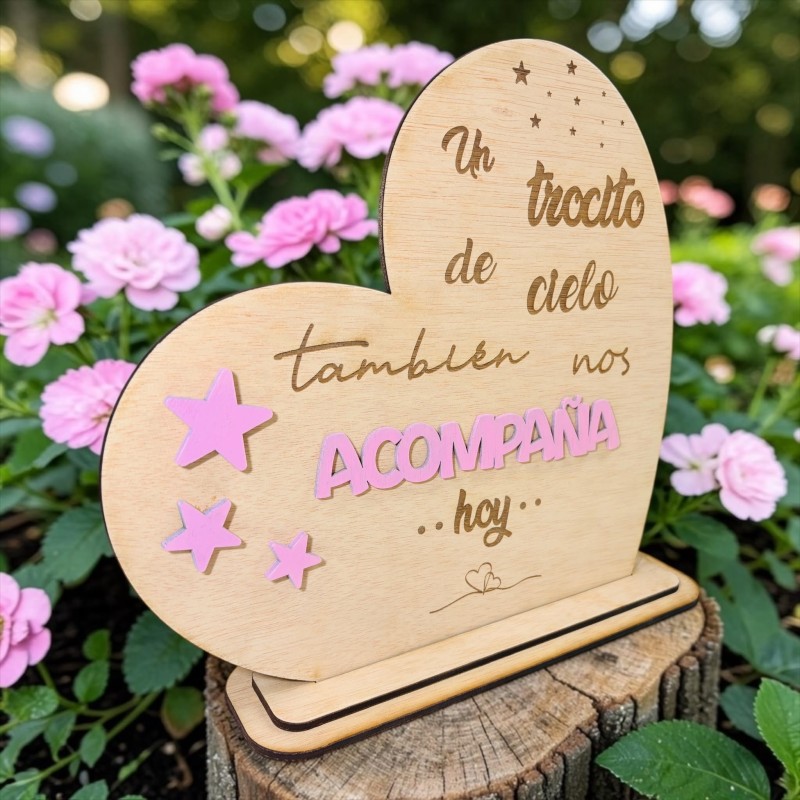 CORAZÓN TROCITO DE CIELO CON BASE