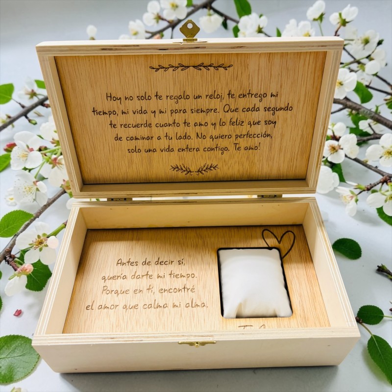 CAJA RELOJ PERSONALIZADA