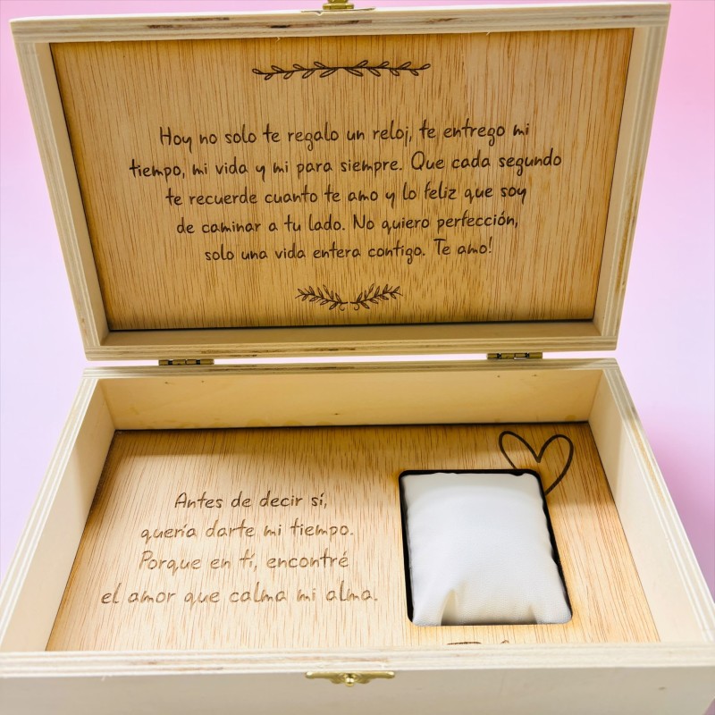 CAJA RELOJ PERSONALIZADA