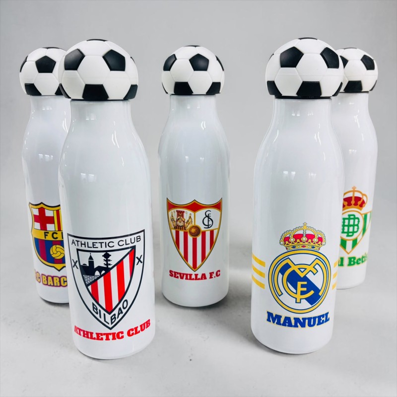 BOTELLA EQUIPOS CON TAPON DE BALÓN