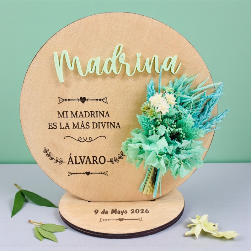 PLACA REDONDA MADRINA O PADRINO