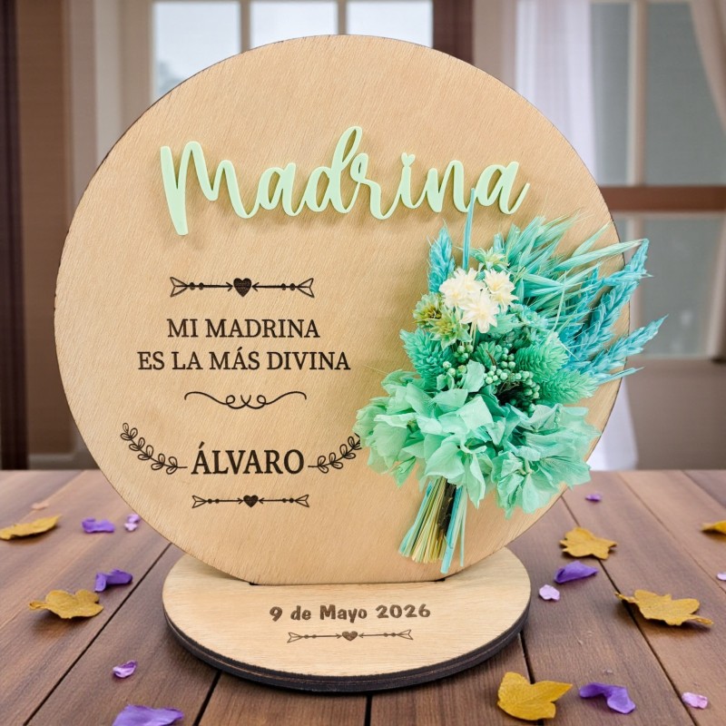 PLACA REDONDA MADRINA O PADRINO
