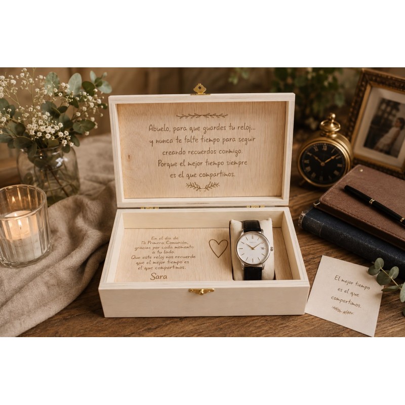 CAJA RELOJ PERSONALIZADA