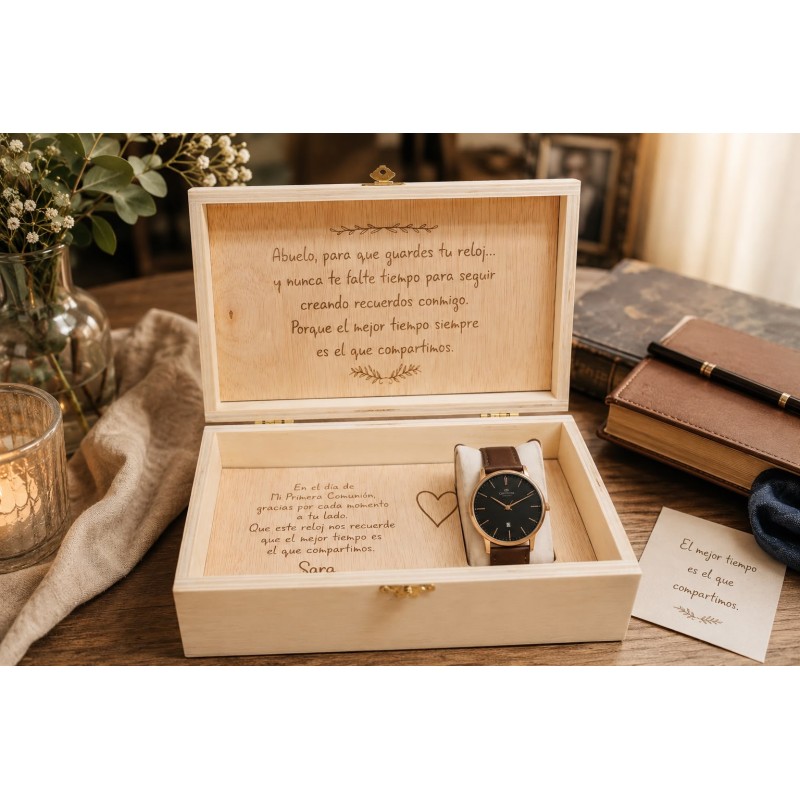 CAJA RELOJ PERSONALIZADA