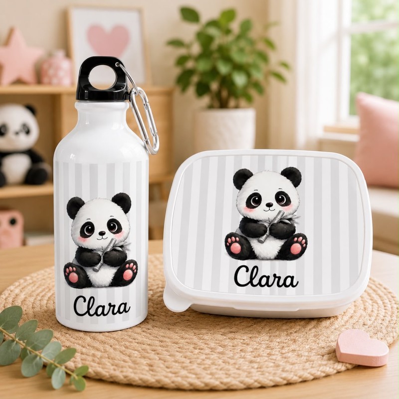 PACK FIAMBRERA + BOTELLA PANDA BEBÉ