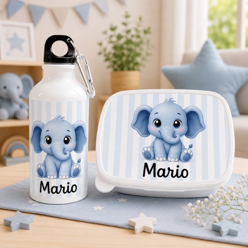 PACK FIAMBRERA + BOTELLA ELEFANTE BEBÉ