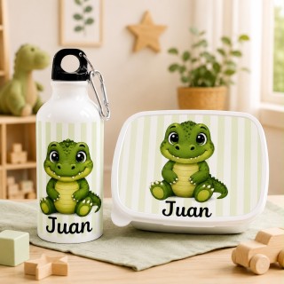 PACK FIAMBRERA + BOTELLA COCODRILO BEBÉ