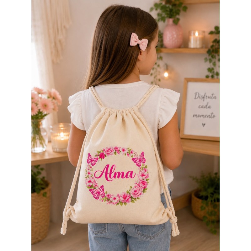 TALEGA + NECESER ARO FLORAL ROSA