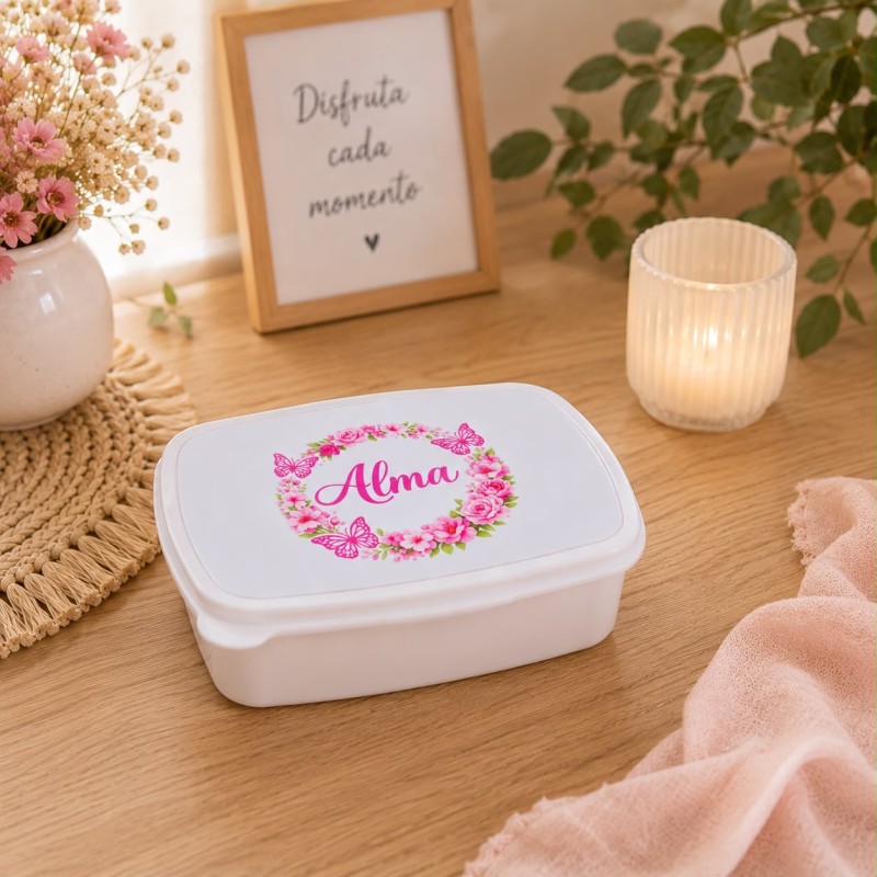 PACK FIAMBRERA + NBOTELLA 700 ML ARO FLORAL ROSA