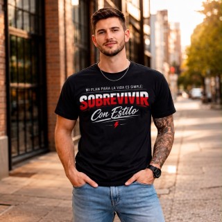 CAMISETA SOBREVIVIR CON ESTILO