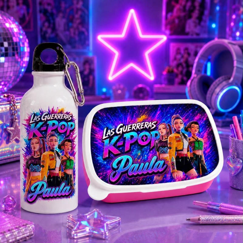 PACK FIAMBRERA + BOTELLA LAS GUERRERAS K-POP MODELO 4