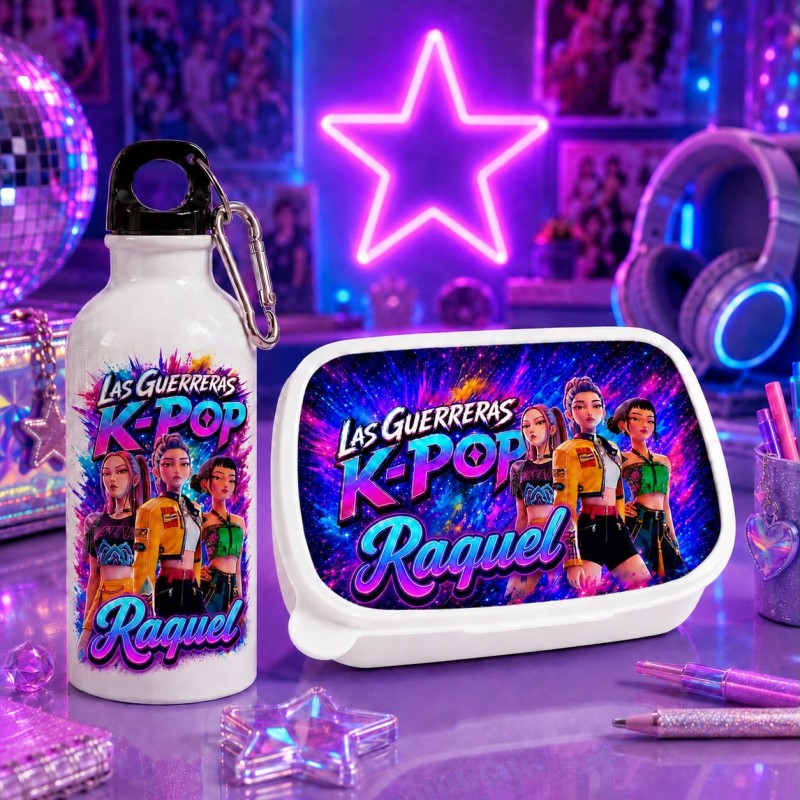 PACK FIAMBRERA + BOTELLA LAS GUERRERAS K-POP MODELO 4