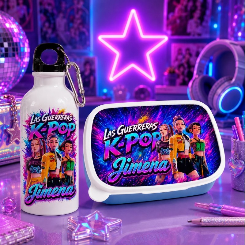 PACK FIAMBRERA + BOTELLA LAS GUERRERAS K-POP MODELO 4
