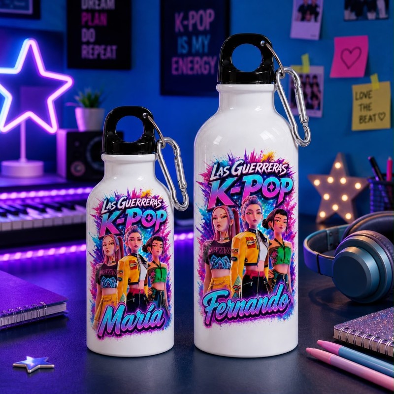 BOTELLA MOSQUETÓN LAS GUERRERAS K-POP MODELO 4