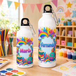 BOTELLA MOSQUETÓN VUELTA AL COLE