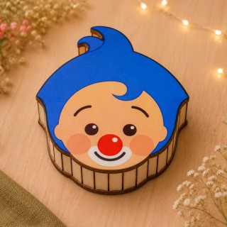 CAJA MADERA PAYASO PLIM PLIM