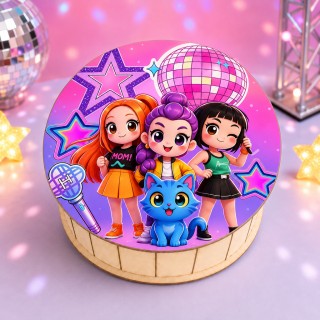 CAJA MADERA LAS GUERRERAS K-POP MODELO 3